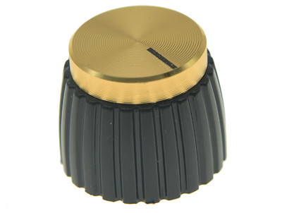 20pcs Guitar Amplifier-Knobs-Black-w-Gold-Cap-Push-on-fits-Marshall-Amplifier