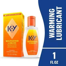 K-Y Warming Lube, Glycerin Based Sensorial Personal Lubricant, 1 fl oz