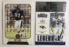 RAY LEWIS - 2020 Contenders Legendary & 2021 Legacy Legends - Ravens HOF - MINT