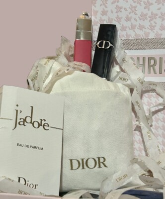 Dior Addict Lip Tint & Rouge Dior Lipstick Mini with Dior Pouch