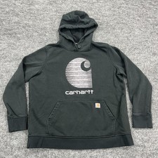 Carhartt Hoodie Womens 1X 16W 18W Black Fleece Pullover Rain Defender