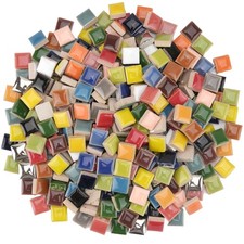 1.1 Pounds Ceramic Mosaic Tiles for Crafts, 12x12mm Square Ceramic Tiles for ...