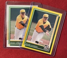 2025 Donruss Baseball Paul Skenes Yellow Flood Parallel #29 & Base In Top Loader