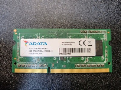 ADATA 4GB 1Rx8 PC3L-12800S Laptop Memory RAM DDR3L 1600 CL11