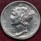 1919 Mercury Dime 10c UNC Uncirculated #100186