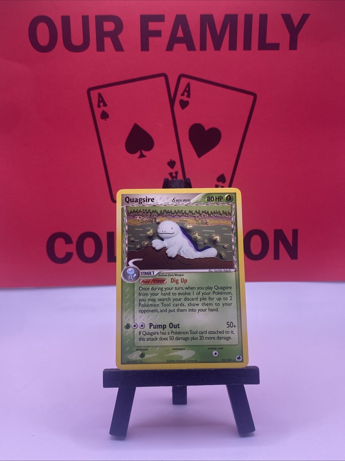 Quagsire 21/101 EX Dragon Frontiers Pokémon TCG Regular Rare 2006 NM