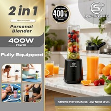 SUPERLEX 2*600ML Juice Maker Portable Blender Smoothie Juicer Fruit Machine 400W