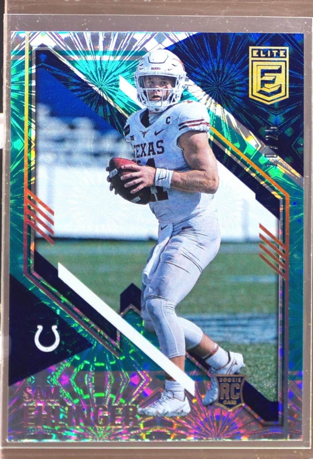 2021 Donruss Elite Sam Ehlinger RC Teal /25 #170 Colts