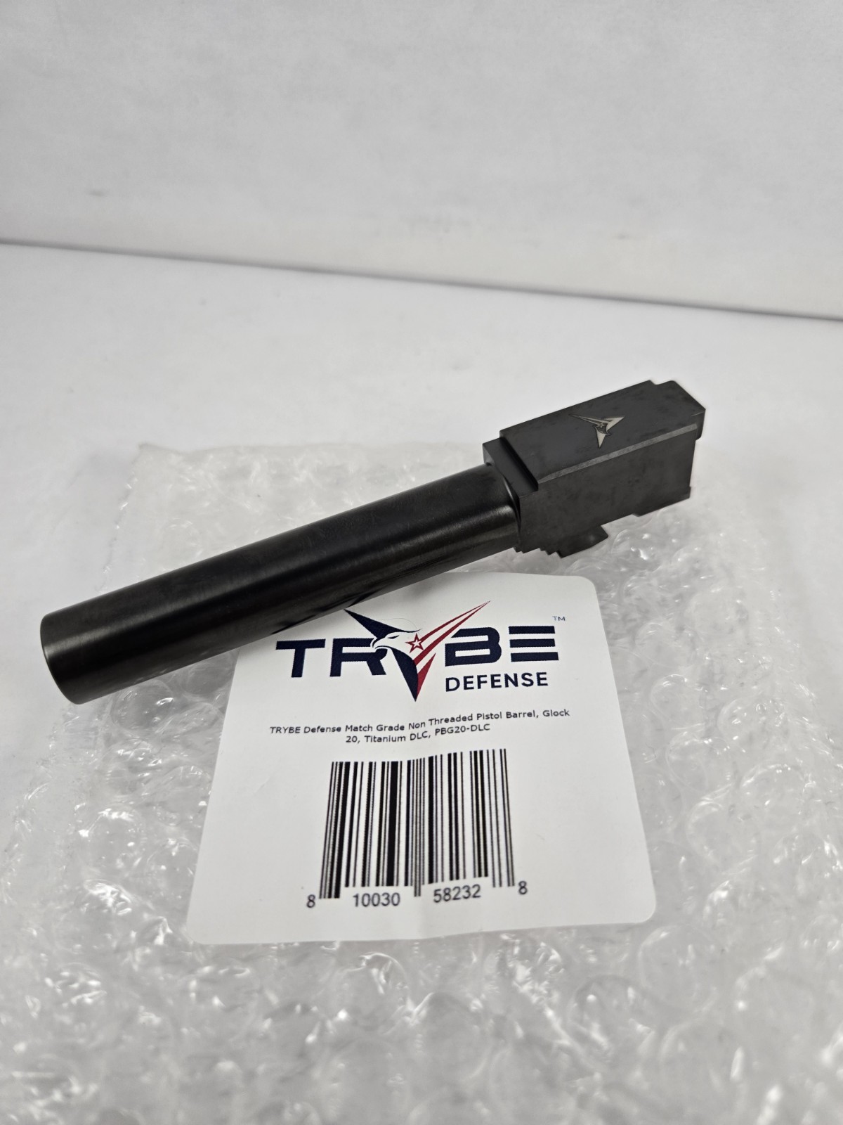 New TRYBE Defense Glock 20 G20 10mm Match Grade Pistol Barrel DLC Black Coating