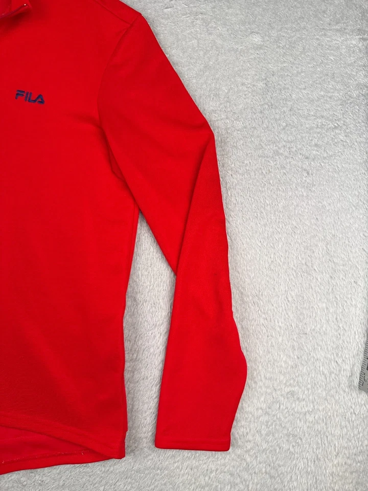 Camiseta de Ciclismo FILA Adulto Extra Grande Roja Manga Larga Cremallera Completa Poliéster Coolmax Foto 2 de 4