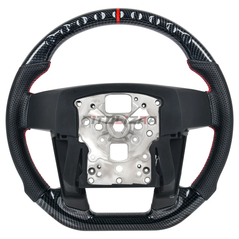 🖤Hydro Dip Carbon Fiber Steering Wheel For Ford F150 Raptor 09-14 W/ Cover Trim - Image 3 of 4