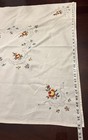 Vintage White Embroidered Cross Stitch Tablecloth Topper 32” Square — photo 7