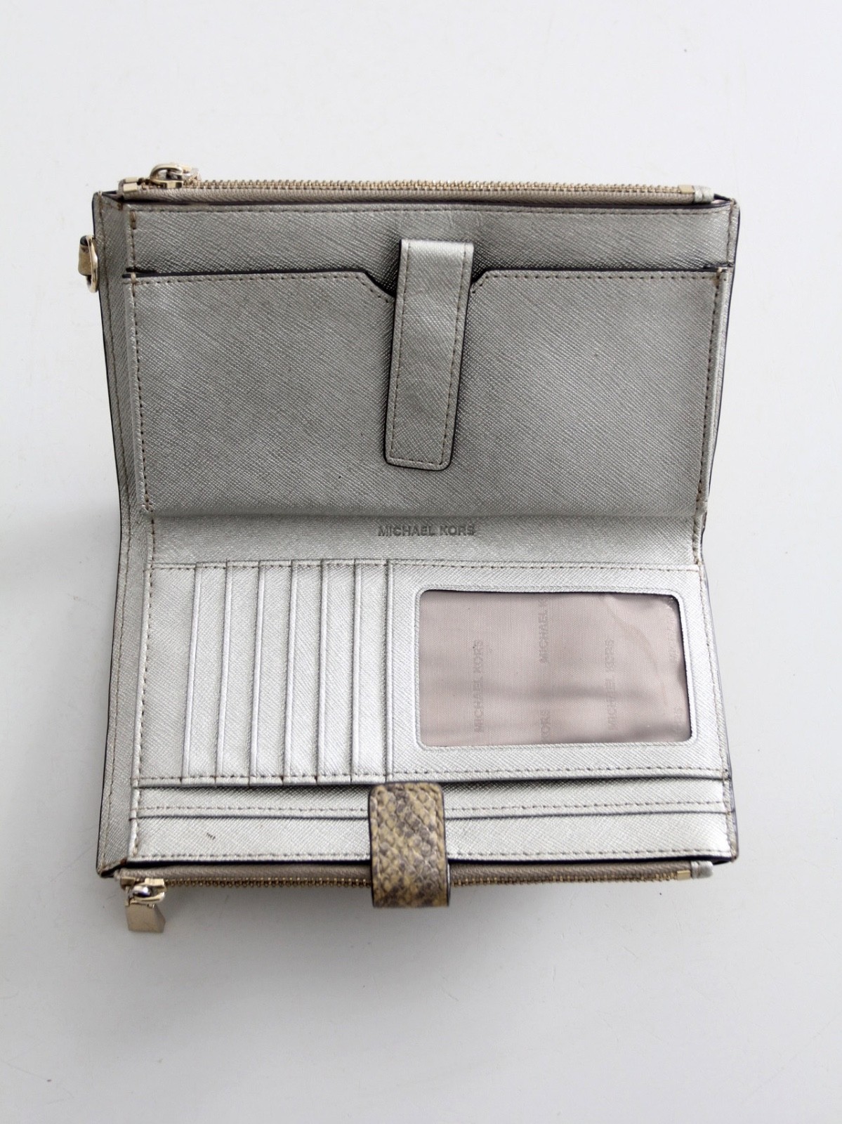 Michael Kors Python Embossed Leather Wallet – Gol… - image 4