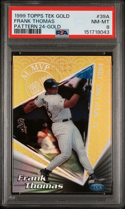 Frank Thomas 1999 Topps Tek Gold /10 Pattern 14 Gold PSA 8 POP 1 No Higher RARE