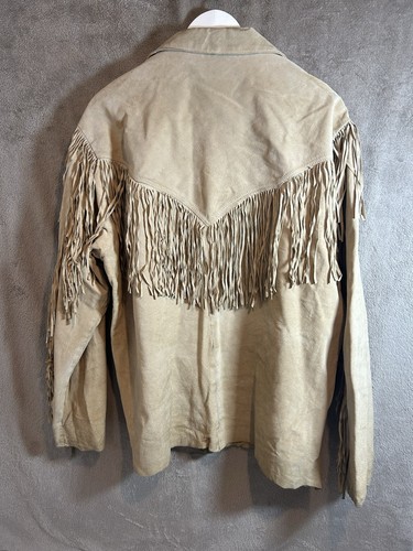 Scully Western Fringe Jacket XL Tan Suede Leather Vintage Style Cowboy Rodeo - Picture 2 of 19
