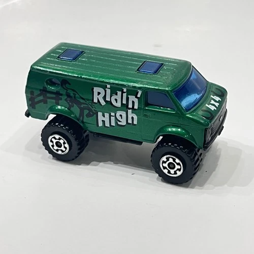 Vintage Matchbox Lesney 4x4 Green Chevy Van "Ridin' High" 1981 Made in England