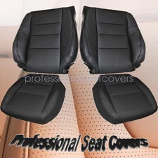 4PCS 2008-2012 Fits Honda Accord Both Side Bottom & Top Leather Seat Cover Black