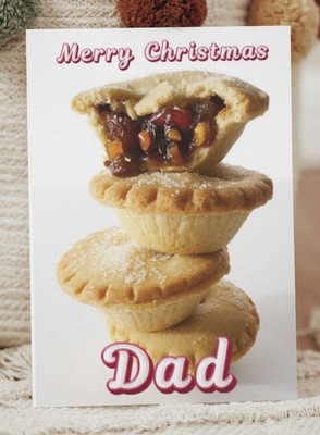 Mince Pie festliche personalisierte Weihnachtskarte Frohe Weihnachten