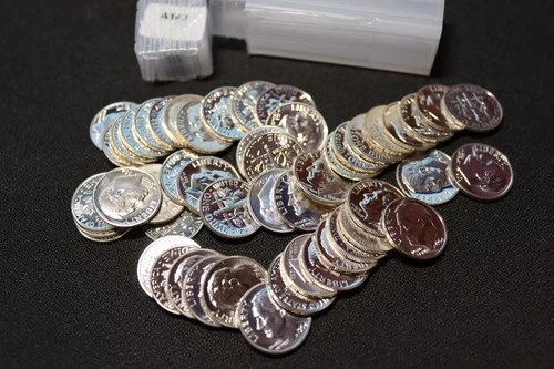 Roll of 50 90% Silver Roosevelt Dimes Various Dates/Mints most UNC condition 143