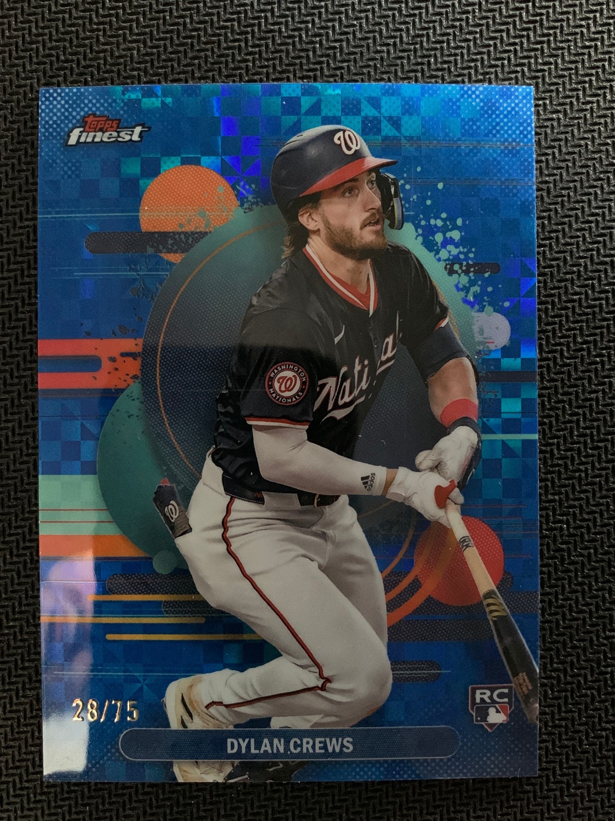 2025 Topps Finest Blue Refractor #125 Dylan Crews Contreras /75 RC Rookie