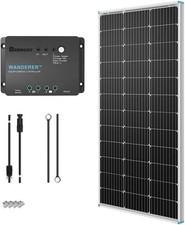 Renogy 100W 12V Solar Panel Starter Kit, 100 Panel PWM 30A Controller