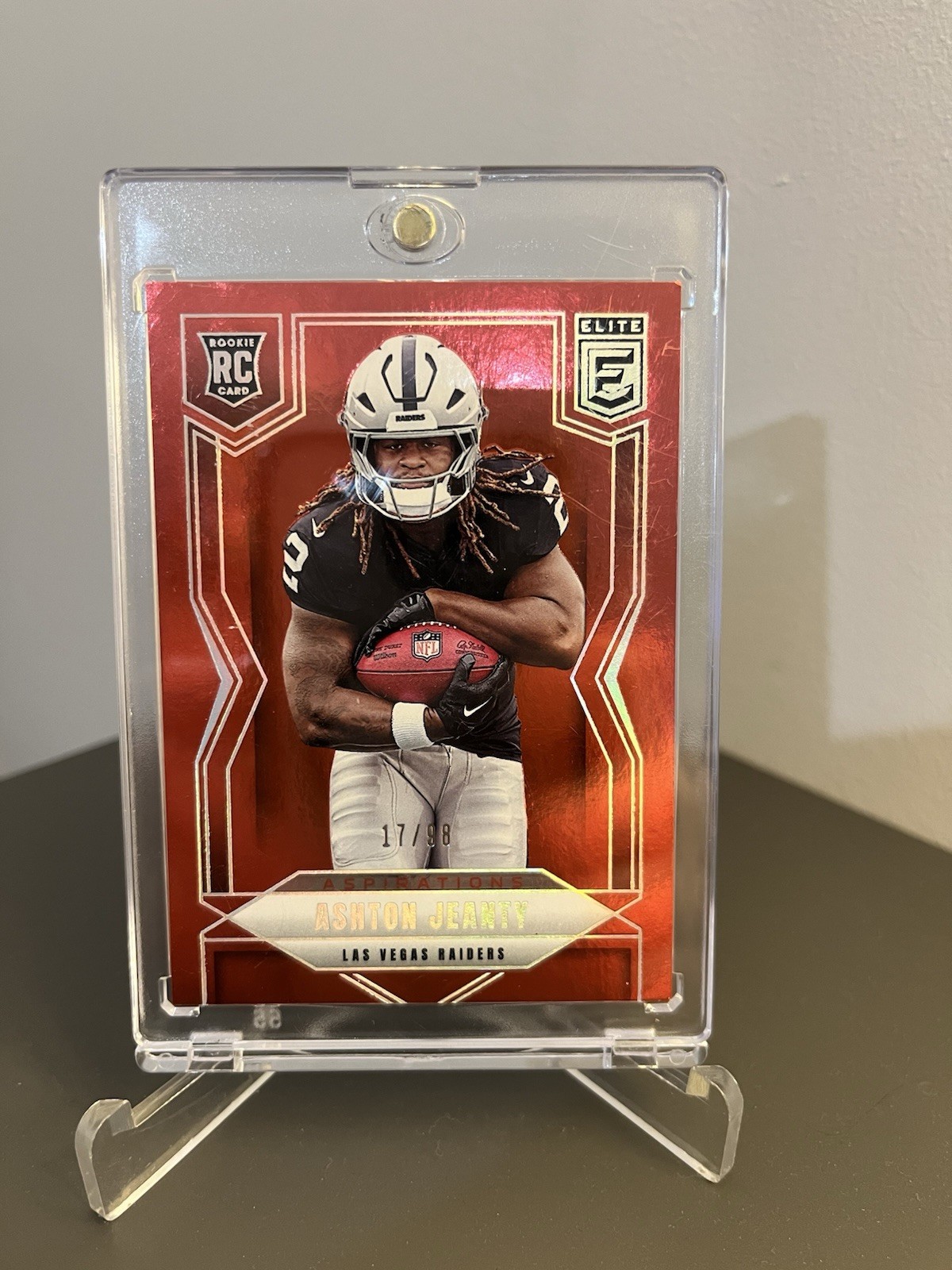 2025 Panini Donruss Elite Ashton Jeanty-Aspirations Red /98 Rookie