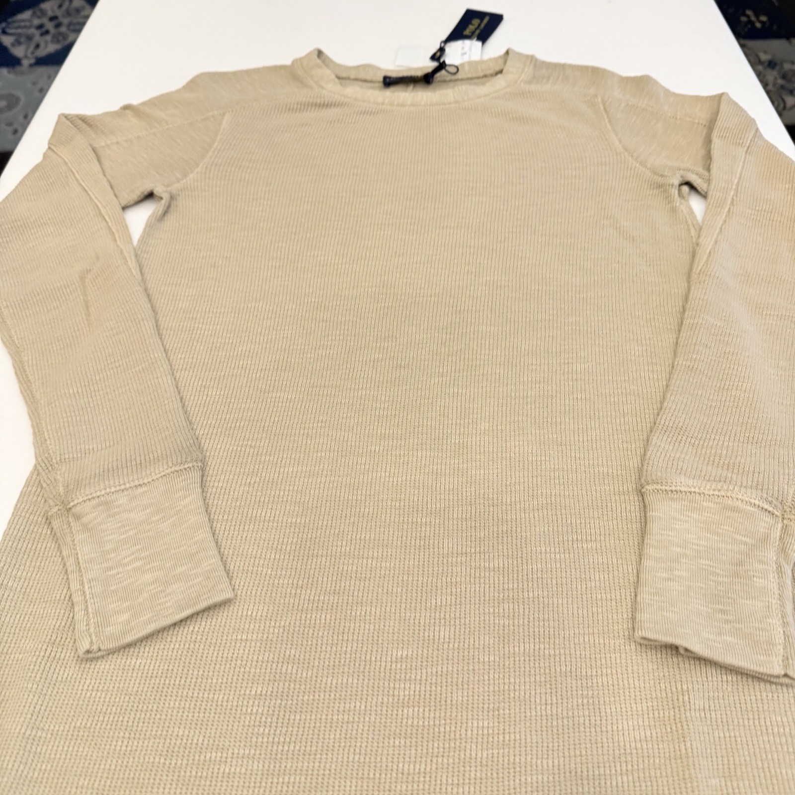 Polo Ralph Lauren Women’s Cotton Waffle Knit Dress Khaki Tan Sz XS NWT image 9