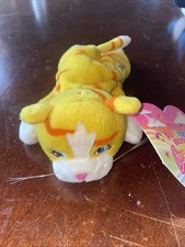 LISA FRANK SUNFLOWER KITTEN VINTAGE 1998 BEANIE STUFFED ANIMAL PLUSH TOY TAG