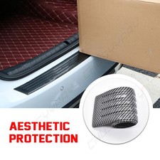 Carbon Fiber Car Sill Protector Bumper Trunk Guard Sticker Strip Kit Accessories