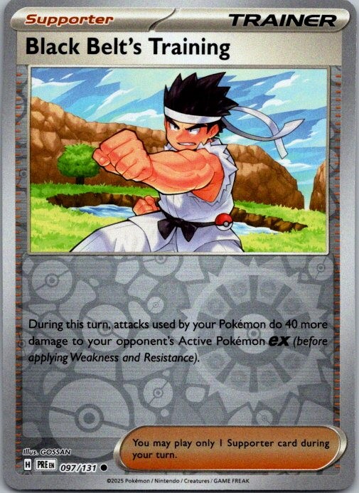 Black Belt's Training - Common SV: Prismatic Evolutions 097/131 NM Reverse Holo
