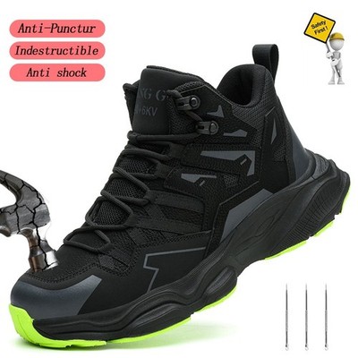 New Men Work Safety Shoes Steel Toe Cap Puncture Proof Construction Work Boots