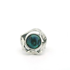 Sterling Silver Blue Abalone Cocktail Ring - Size 8 C31026948 