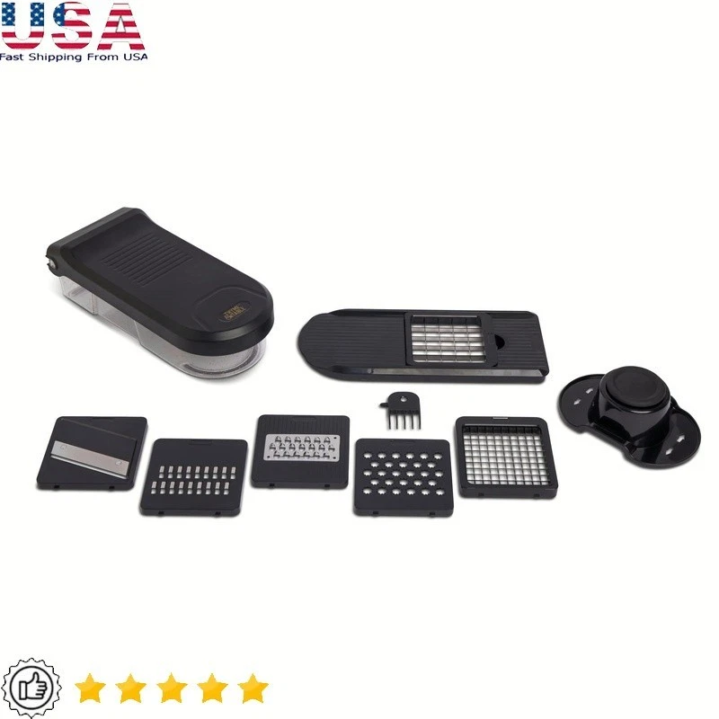 11 Piece Vegetable Chopper Set W/ Stainless Steel Blades Easy Food Prep New