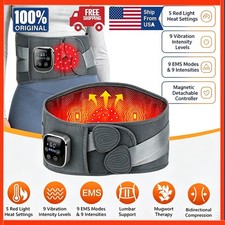 Waist Support Belt Infrared Heating Massage Belt Rechargeable Back Massager Belt