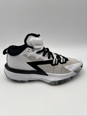 Nike Jordan Zion 1 TB White Black Basketball Sneakers Men s 8.5 GUC DC4208-100