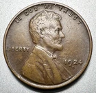 1924-D  LINCOLN CENT   VF/XF  KEY DATE #2397