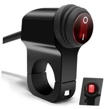 ATV Light Switch 12V Waterproof Aluminum Alloy Motorcycle Handlebar 1 Piece Red