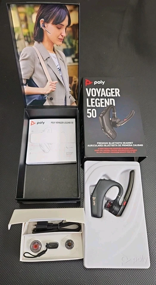 Poly Voyager Legend 50 Premium Bluetooth Headset Schwarz