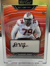 2023 Wild Card WildChrome Dawand Jones Auto Orange 5/8 RC Browns Rookie. rookie card picture
