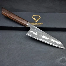 Handmade Japanese Damascus Chef Knife Sanmai ,52100 steel core ,Rosewood Handle