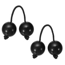 Rhythm African Shaker Kashaka with Black Rope for Party 2 Pack, Black 