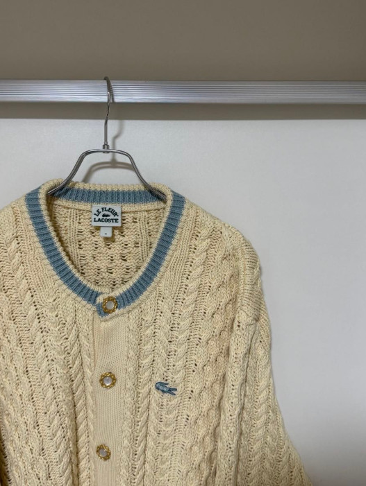 Lacoste × Golf LE FLEUR Collaboration Knit Cardigan Jacket Size XL thumbnail 3