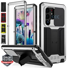 Shockproof Aluminum Gorilla Glass Metal Case For Samsung Galaxy S24Ultra S23 S22