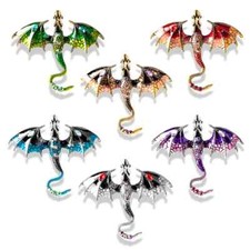 Women Men Enamel Dragon Brooch Suit Coat Casual Accessories Buckle Pin Corsage