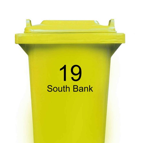 Personalised Bin Sticker with House Number and Street Name for Wheelie Rubbish - Foto 5 di 7