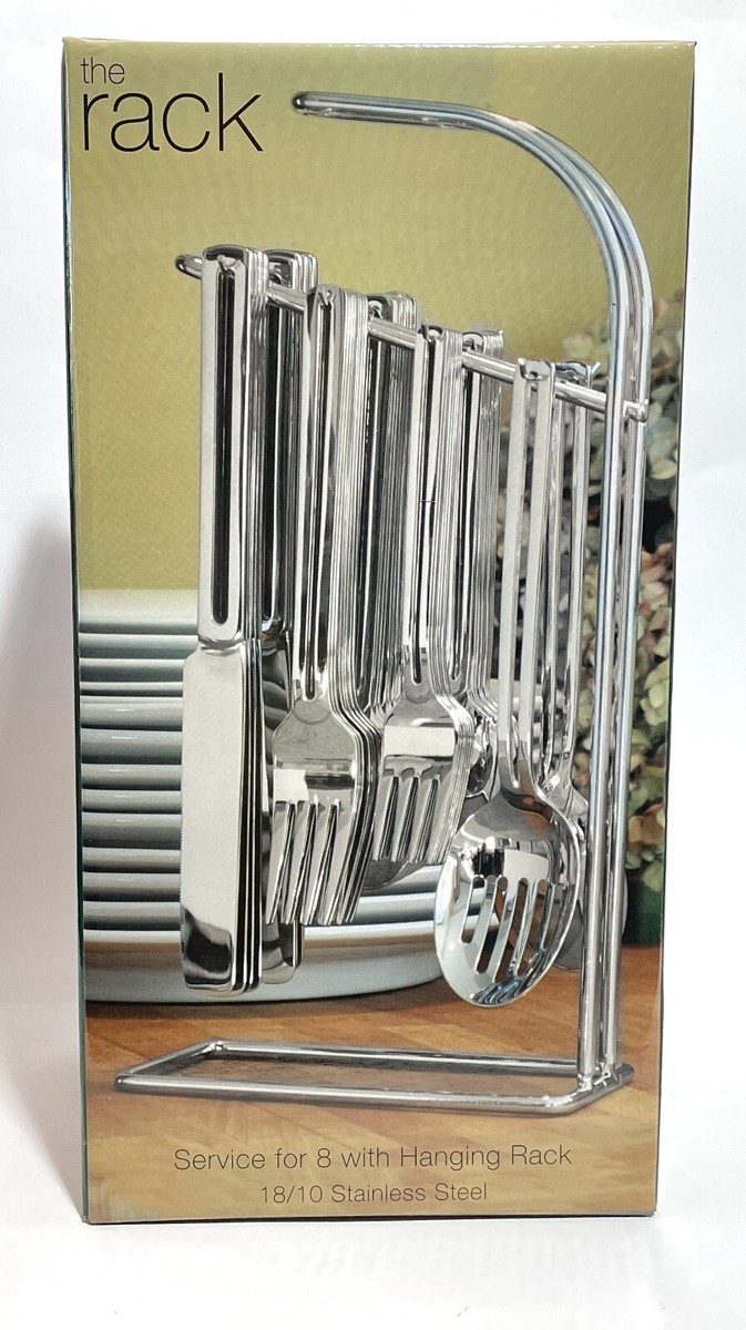 St. James The Rack 42pc 18/10 Stainless Steel Hanging Flatware Set