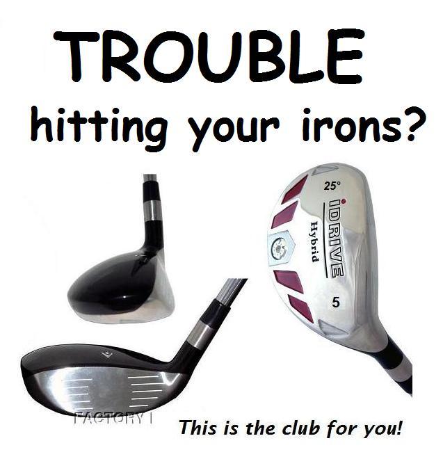 LEFTHAND iDRIVE HYBRID DRIVER IRONWOOD CLUB TEEBOX FAIRWAY