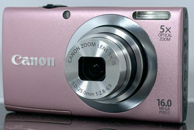 Canon PowerShot A2400 IS Pink Digital Camera 5x Optical Zoom 16.0 