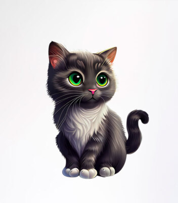 Niedliches Baby Kätzchen Katze Wandbild bunte Vinyl-Aufkleber Abziehbilder z220