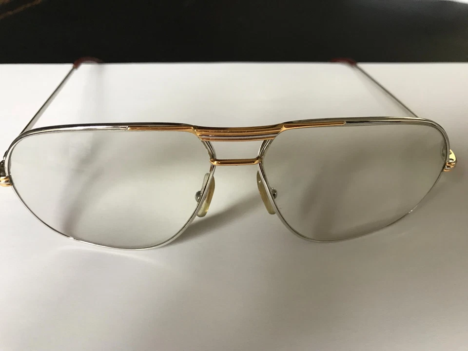 Gafas CARTIER TANK L.C originales c1988 vintage placa 62-14 L usadas de lujo Foto 2 de 4